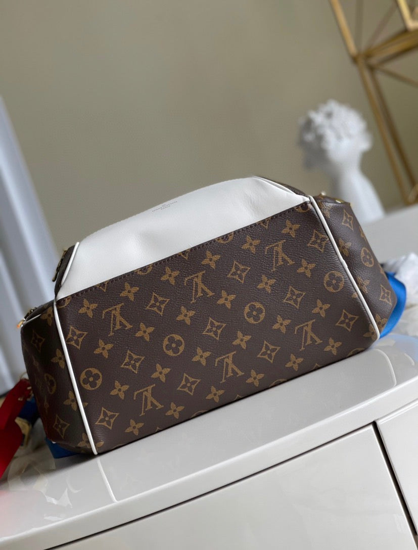 Premium Monogram Backpack – Luxury Street Style Meets Everyday Function