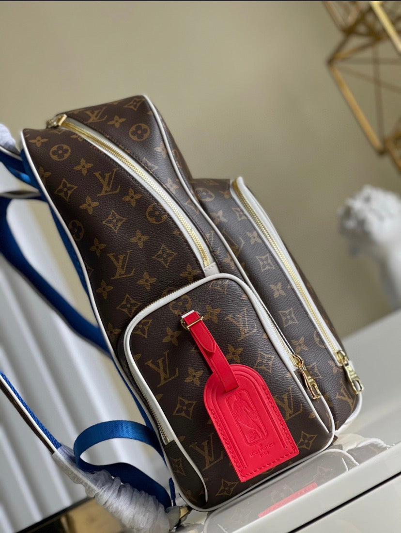 Premium Monogram Backpack – Luxury Street Style Meets Everyday Function