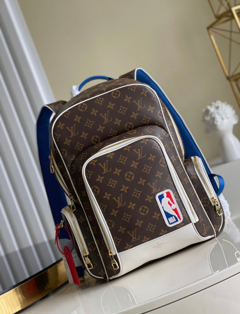 Premium Monogram Backpack – Luxury Street Style Meets Everyday Function