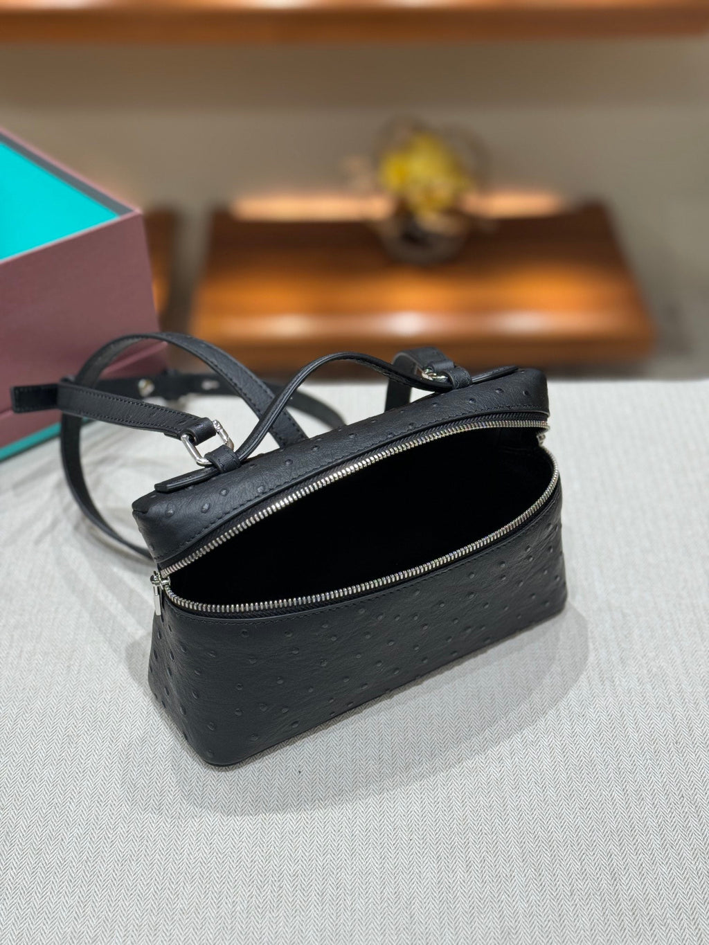 Loro Ostrich Leather Clutch 19