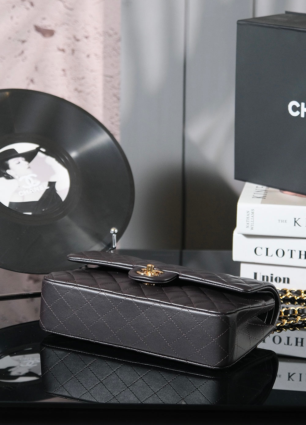 Classic Double Flap Bag – Black (20cm / 25cm)