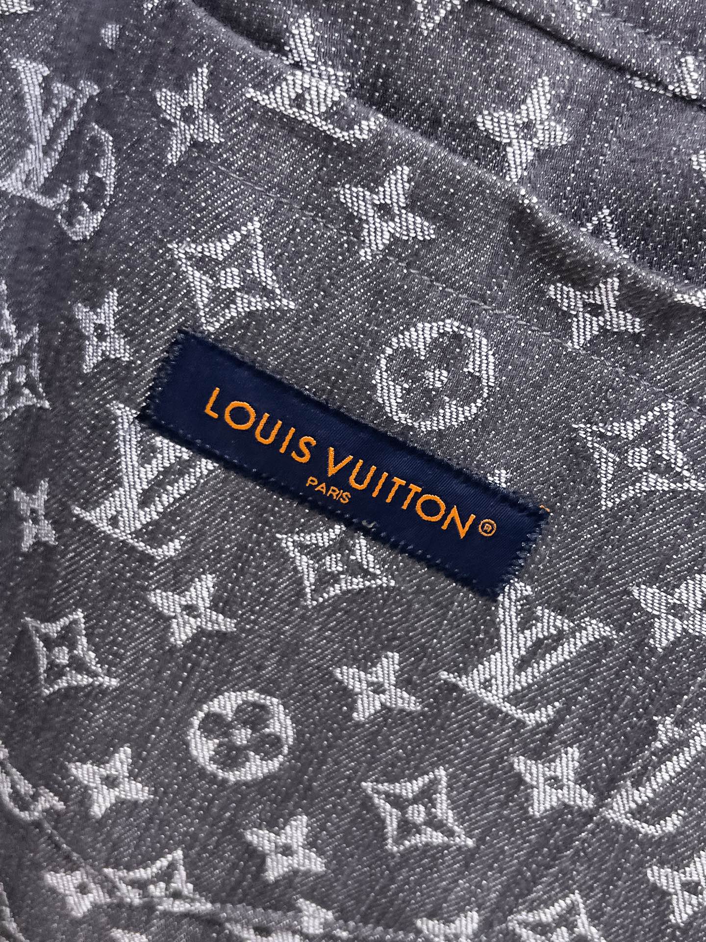 Grey Monogram Zip-Pocket Shorts