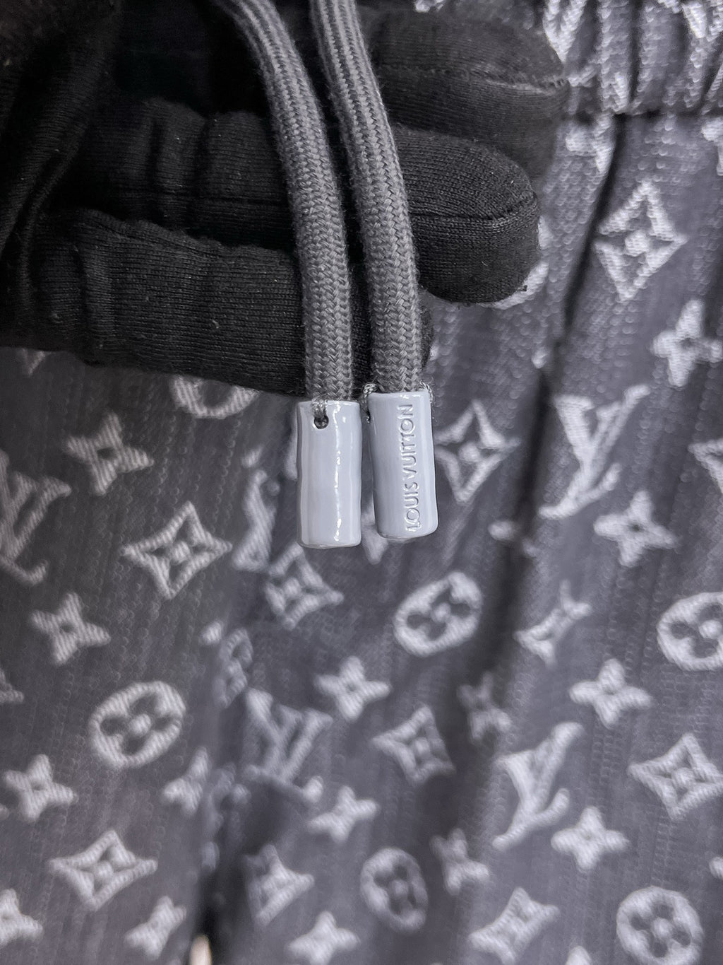 Grey Monogram Zip-Pocket Shorts